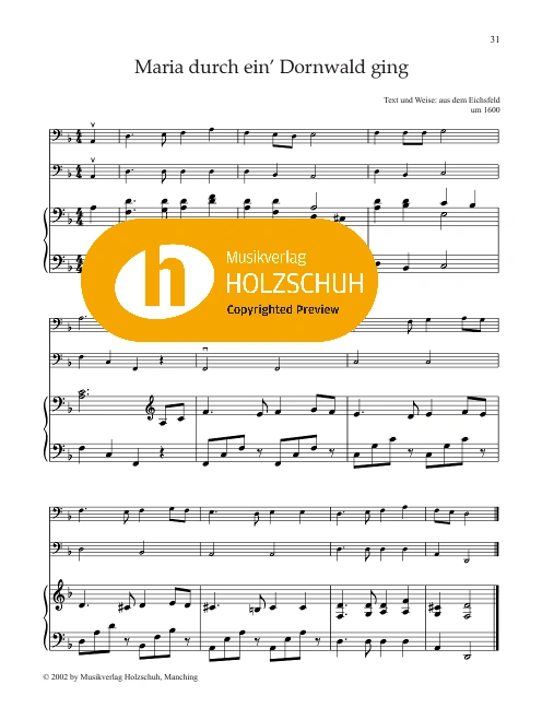 Maria durch ein Dornwald ging